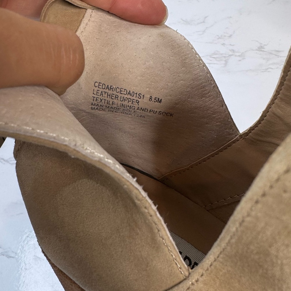 STEVE MADDEN Cedar Suede Ankle‎ Boot Camel Neutral Size 8.5 US Block Heel Bootie - Picture 7 of 8